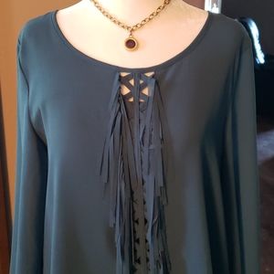 🔥🔥Blu Pepper fringed tunic or dress